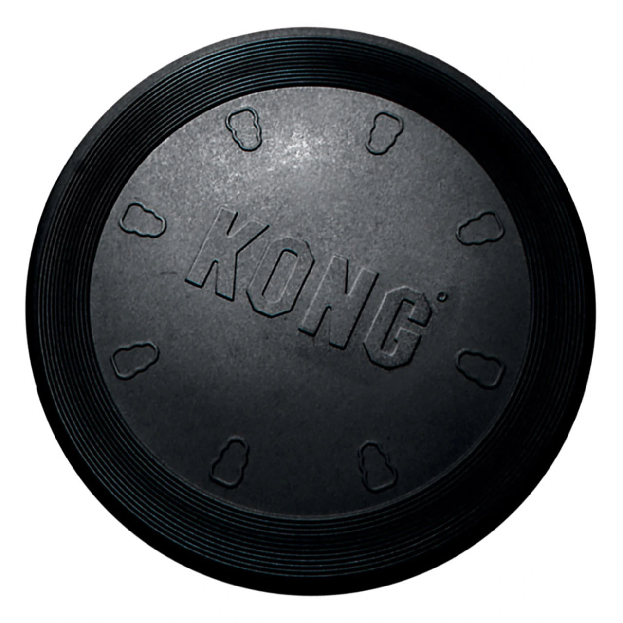 KONG Extreme Frisbee sort - ekstra slidstærk frisbee i naturgummi